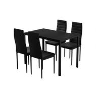 Detailed information about the product Artiss Dining Chairs and Table Dining Set 4 Chair Set Of 5 Black