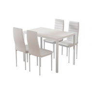 Detailed information about the product Artiss Dining Chairs and Table Dining Set 4 Chair Set Of 5 White