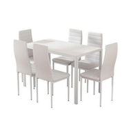 Detailed information about the product Artiss Dining Chairs and Table Dining Set 6 Chair Set Of 7 White