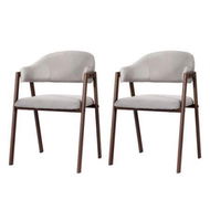 Detailed information about the product Artiss Dining Chairs Set of 2 Linen Hollow Armchair Grey