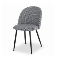 Detailed information about the product Artiss Dining Chairs Set of 2 Linen Solid Curved Houndstooth
