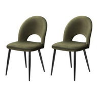 Detailed information about the product Artiss Dining Chairs Set of 2 Velvet Hollow Green