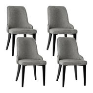 Detailed information about the product Artiss Dining Chairs Set of 4 Linen Fabric Grey