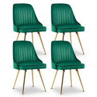 Detailed information about the product Artiss Dining Chairs Set of 4 Velvet Channel Tufted Green
