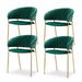Artiss Dining Chairs Set of 4 Velvet Hollow Armchair Green. Available at Crazy Sales for $344.95
