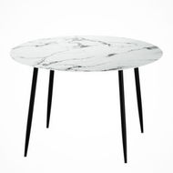 Detailed information about the product Artiss Dining Table Round Marble Effect 110CM