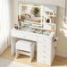 Artiss Dressing Table LED Vanity Desk Set Stool White. Available at Crazy Sales for $349.95
