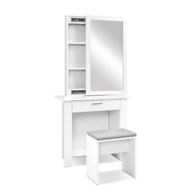 Detailed information about the product Artiss Dressing Table Stool Set Sliding Mirror White Demi