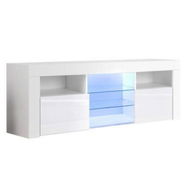 Detailed information about the product Artiss Entertainment Unit TV Cabinet LED 145cm White Angus