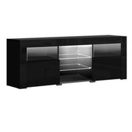 Detailed information about the product Artiss Entertainment Unit TV Cabinet LED 160cm Black Bobi