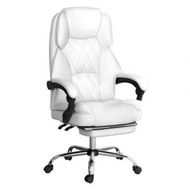 Detailed information about the product Artiss Executive Office Chair Leather Footrest White