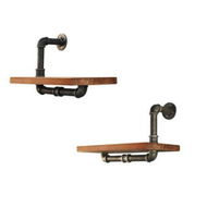 Detailed information about the product Artiss Floating DIY Pipe Shelf Set of 2 - IVOR