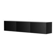 Detailed information about the product Artiss Floating Entertainment Unit TV Cabinet High Glossy Black 3 Cabinets 200CM