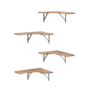 Detailed information about the product Artiss Floating Wall Shelf Corner Shelves Set of 4 Wood