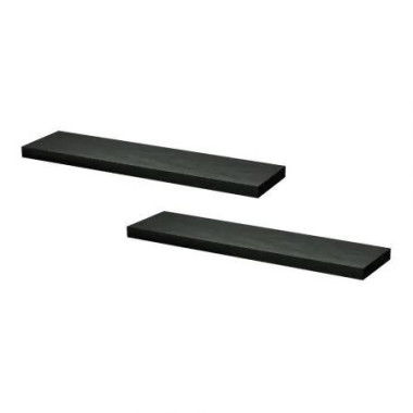 Artiss Floating Wall Shelf Set of 2 Black 90CM