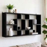 Detailed information about the product Artiss Floating Wall Shelves Bookshelf Black