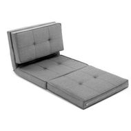 Detailed information about the product Artiss Floor Lounge Single Sofa Bed Grey Fabric