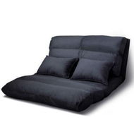 Detailed information about the product Artiss Floor Lounge Sofa Bed 2-seater Charcoal Suede