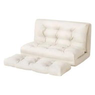 Detailed information about the product Artiss Floor Lounge Sofa Bed 2 Seater Pillow Leather White