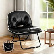 Detailed information about the product Artiss Foldable Chair 2-In-1 Armchair Lounge Chair Portable Black
