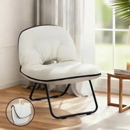 Detailed information about the product Artiss Foldable Chair 2-In-1 Armchair Lounge Chair Portable White