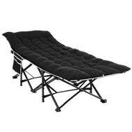 Detailed information about the product Artiss Folding Bed With Mattress Heavy Duty Black 185CM
