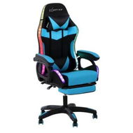 Detailed information about the product Artiss Gaming Office Chair 12 RGB LED Massage Computer Work Seat Footrest Cyan