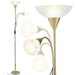 Artiss Gold Floor Lamp with Reading Light | Mother and Child Standing Lamp with 360 Flexible Gooseneck, Individual Switch & Plate Shade, E27 & E14 Bulb (Not Included) Home Living Room Office Reading. Available at Crazy Sales for $99.95