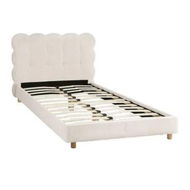 Detailed information about the product Artiss King Single Bed Frame Cloud Headboard Boucle Fabric Mattress Platform Base White