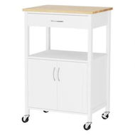 Detailed information about the product Artiss Kitchen Island Trolley Rolling Serving Cart Storage Drawer Cupboard 60cm