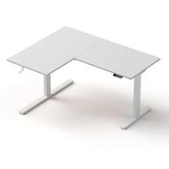 Detailed information about the product Artiss L-Shape Standing Desk Sit Stand Up Height Adjustable Electric Motorised White