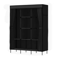 Detailed information about the product Artiss Large Portable Clothes Closet Wardrobe with Shelf Black