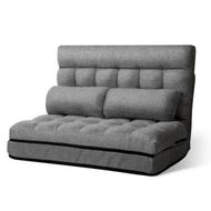 Detailed information about the product Artiss Lounge Sofa Bed 2-seater Grey Fabric