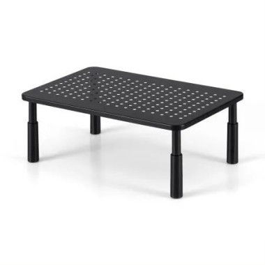 Artiss Monitor Stand Adjustable Riser For Computer Monitor And Laptop 3 Height Desk Organizer Black