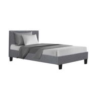 Detailed information about the product Artiss Neo Bed Frame Fabric - Grey King Single