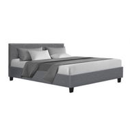 Detailed information about the product Artiss Neo Bed Frame Fabric - Grey Queen