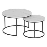 Detailed information about the product Artiss Nesting Coffee Table Set of 2 Marble Effect