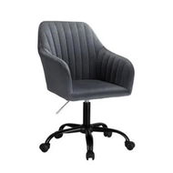 Detailed information about the product Artiss Office Chair Velvet Seat Dark Grey