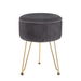 Artiss Ottoman Foot Stool Vanity Velvet Round Grey. Available at Crazy Sales for $64.95