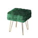 Artiss Ottoman Foot Stool Vanity Woven Velvet Green. Available at Crazy Sales for $84.95