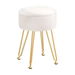 Artiss Ottoman Storage Foot Stool Vanity Velvet Round White. Available at Crazy Sales for $69.95