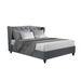 Artiss Pier Bed Frame Fabric - Grey Double. Available at Crazy Sales for $249.95