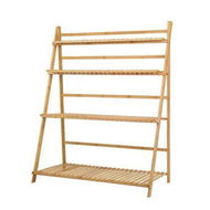 Detailed information about the product Artiss Plant Stand 4 Tier Bamboo Slat Flower Pot Shelf Pine