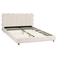 Detailed information about the product Artiss Queen Bed Frame Cloud Headboard Boucle Fabric Mattress Platform Base White