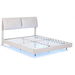 Artiss Queen Bed Frame RGB LED Floating Beds Adjustable Headboard Beige White. Available at Crazy Sales for $399.95