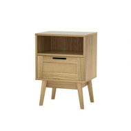 Detailed information about the product Artiss Rattan Bedside Table 1 Drawer with Shelf - REI Oak