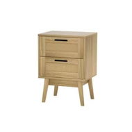 Detailed information about the product Artiss Rattan Bedside Table 2 Drawers Wood - RIE Oak