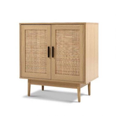 Artiss Rattan Buffet Sideboard 2 Doors - BRIONY Oak