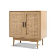 Detailed information about the product Artiss Rattan Buffet Sideboard 2 Doors - BRIONY Oak