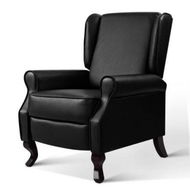 Detailed information about the product Artiss Recliner Armchair Black Faux Leather Domini